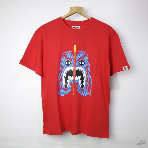 Bape Blue Shark Red T-Shirt